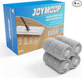 JOYMOOP Microfiber Flat Mop Pads, Washable Replacement Pads for 13 Inch Mop System, Grey, Pack of 4