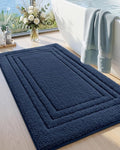 DEXI Bath Mats Bathroom Rug Non Slip Bathmat, 36x24 Navy Blue | Large Soft Microfiber Carpet, Washable, Absorbent Quick Dry for Shower Floor Sink