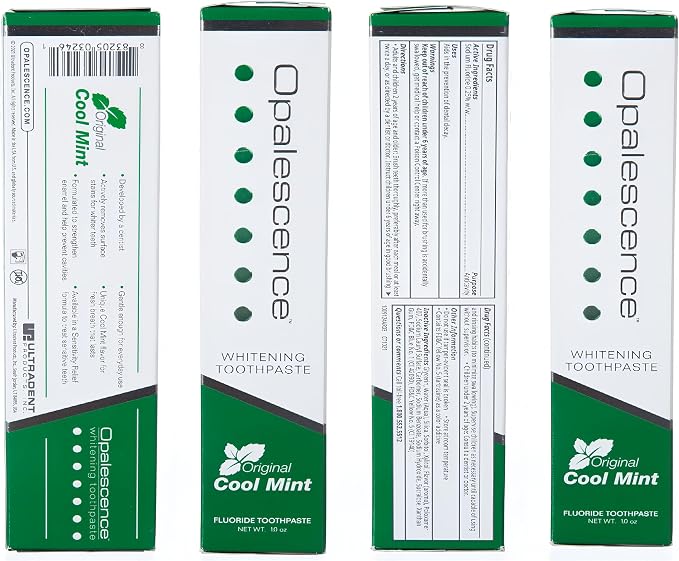 Opalescence Whitening Toothpaste Original 4.7oz - Mint - 2 Pack - 5166-2 | Dentist-Developed Oral Care Whitening Fluoride Toothpaste for Daily Use, Surface Stain Removal & Helps Strengthen Enamel