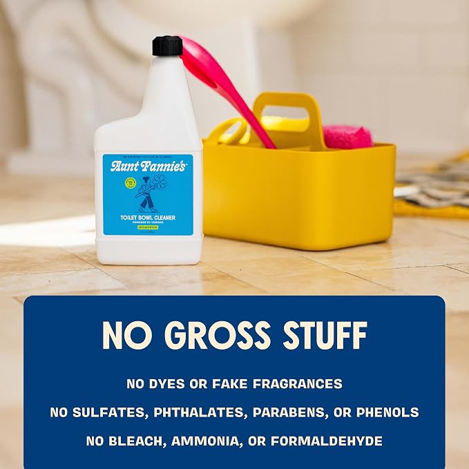 Aunt Fannie's Toilet Bowl Cleaner, Bleach-Free Cleaner Powered by Vinegar, Freshens and Removes Stains, Eucalyptus Scent, 24 fl oz, Pack of 1