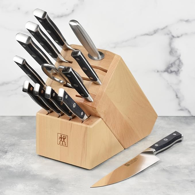 ZWILLING Spectrum 14-Piece Knife Block Set (Birchwood Block)