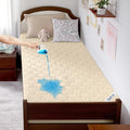BEDLORE Waterproof Mattress Protector, Twin XL Size Mattress Pad with Deep Pocket 6"-15" Depth, Soft Breathable Bed Mattress Cover for Bedroom, College Dorm (Beige)