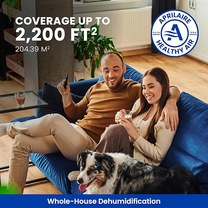 AprilAire E070 Pro 70-Pint Crawl Space Dehumidifier with Drain Hose, Commercial-Grade Whole-House Dehumidifier for Crawlspace, Basement, or Whole Home up to 2,200 sq. ft.