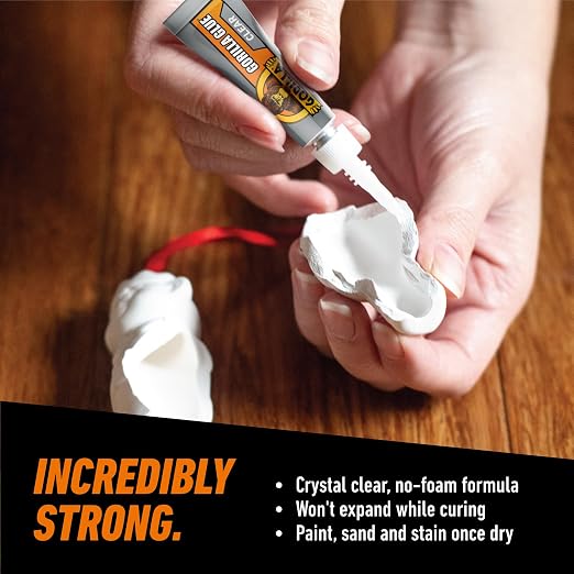 Gorilla Clear Glue, Four 3 Gram Tubes (Pack of 1) - Crystal Clear, All Purpose, and Water Resistant