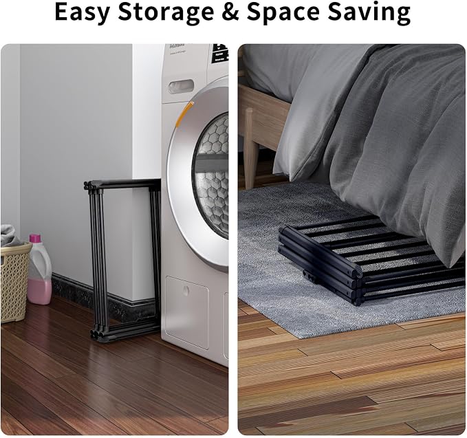 3 Tier Clothes Drying Rack, Foldable Drying Rack Clothing,Indoor & Outdoor Laundry Rack for Drying Clothes,Space-Saving Design,Small Collapsible Portable Dryer Racks for Laundry,Pure Black