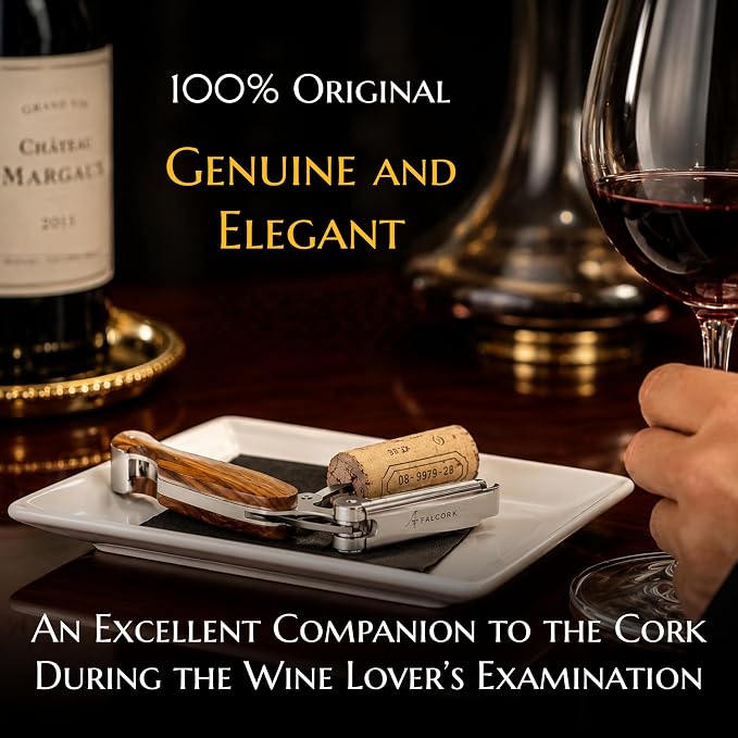 Corkscrew for Professionals FALCORK® 144 Efficiency – Exclusive One-Step Wine Key & Bottle Opener for Intensive Use in Hospitality with an Optimally Marked Helix & Smooth Natural Olive Wood Handle