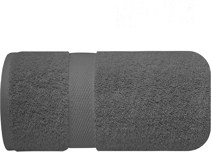 Infinitee Xclusives – Luxury Bath Sheets Towels – 1 Pack 600 GSM (35X70 Inches) – 100% Ring Spun Cotton Large Bath Towels for Bathroom (Shadow Grey, Bath Sheets - Pack 1)