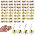 100 Pcs Mini Tape Measure Keychains, Retractable Measuring Tapes | Slide Lock, 1m/3ft Ruler Key Rings for Party Favors, DIY Projects, Gifts, Classroom Rewards, Bulk Event Supplies, 1.5 Inch