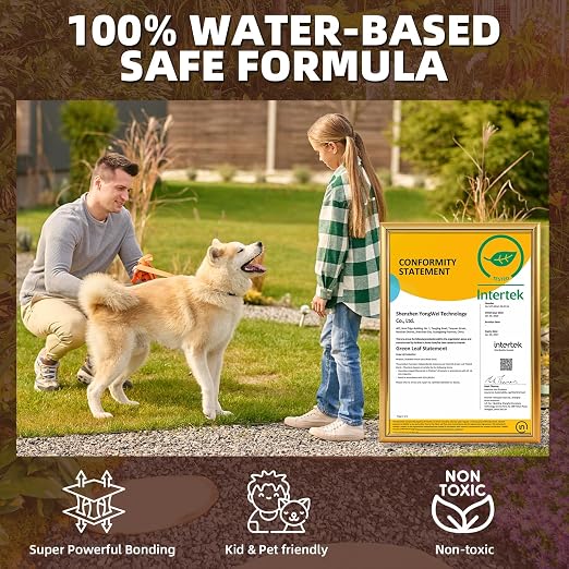 Rock Glue, 1Gallon Mulch Hold for Landscaping with Sprayer, 99% Ultra Stick Pea Gravel Stabilizer Landscape, Non-Toxic Rapid-Dry Landscape Binder, Dries-Clear Gravel Binder for Pebble Garden