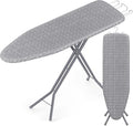 SONGMICS Full Size Ironing Board, Steel Frame with Cover and Sponge Pad, Foldable Standard Ironing Board with Iron Rest, 54 x 14 x 36.6 inches, Gray, Borix Collection ULLB002G101S