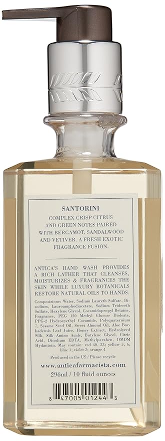 Antica Farmacista Hand & Body Wash - Luxury Nourishing & Hydrating Hand Cleansing Wash - Bath & Body Gift - Santorini, 10 fl oz