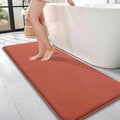OLANLY Memory Foam Bathroom Runner Rugs 47x17, Long Mats, Rustic Terracotta | Soft Quick Dry Bath Mats, Non-Slip, Absorbent Machine Washable Mat for Bathroom Floor, Tub and Shower, Home Decor Accessories