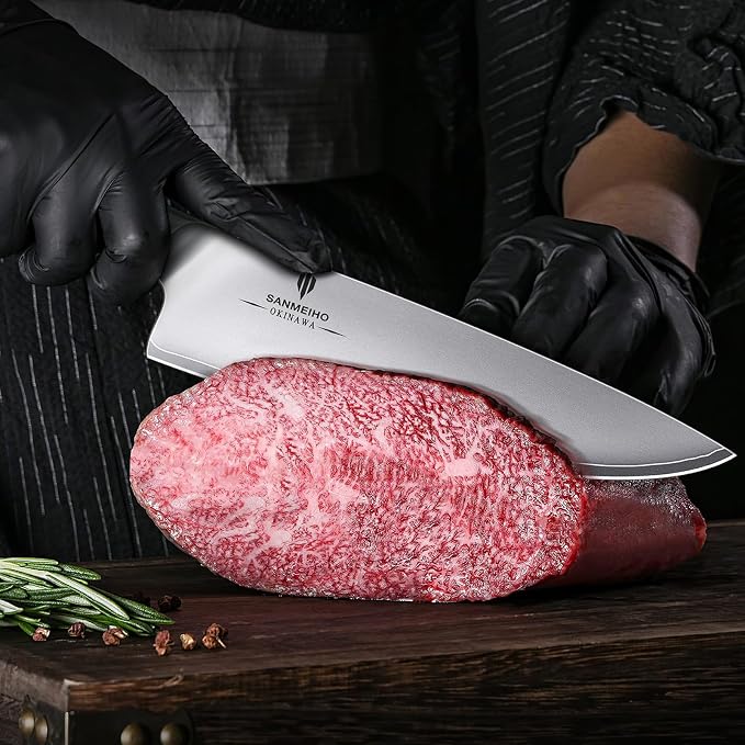 Japanese Knife Set 3 PCs, High Carbon 10Cr15Mov Stainless Steel | Ultra-Sharp Professional Kitchen Chef Knives Set with Ergonomic Pakkawood Handle and Elegant Gift Box