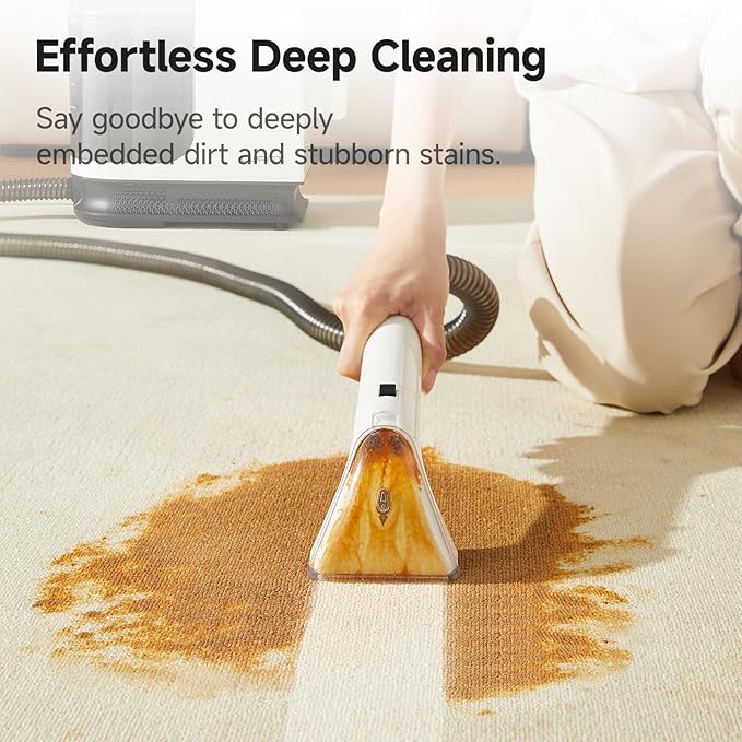 uwant Portable Carpet Cleaner with 18Kpa Powerful Suction | Low Noise Carpet Cleaner Machine for Pets, Portable Upholstery Cleaner Machine with Cleaning Tools for Cars Sofa Couch