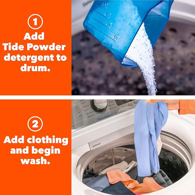 Tide Powder Laundry Detergent with Bleach, Original Scent, 89 Loads, 129 oz