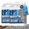 Mulch Glue 2 Gallon - Ready to Use Rock Glue for Landscape - Pet Safe & Plant Safe, Fast-Dry No Dilution - Spray for Gravel/Pebbles/Stones for Outdoor Gardens