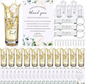 Sliner 50 Sets Wedding Favors for Guests Bulk 2oz Acrylic Personalized Shot Glasses with Bottle Opener Keychain Thank You Cards Organza Bags for Guest Wedding Gifts Newlyweds Bridal Shower Party