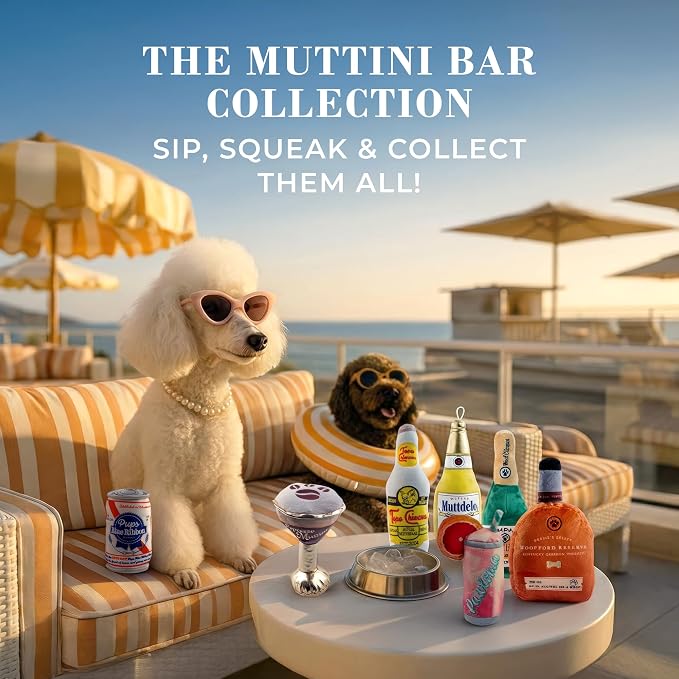 Haute Diggity Dog Woofford Reserve Bourbon Bottle Parody Plush Dog Toy for Medium & Large Dogs, Funny Drink-Inspired Stuffed Dog Toys with Interactive Squeaker, Machine-Washable, Durable & Safe