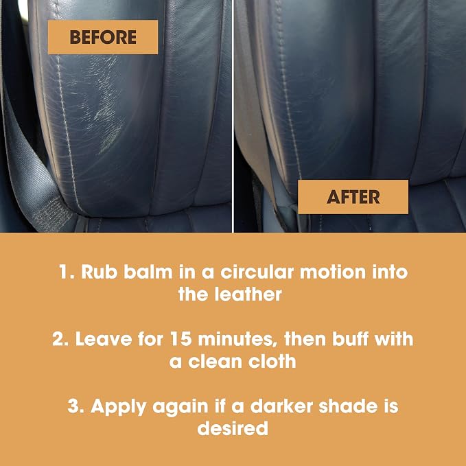Furniture Clinic The Original Leather Recoloring Balm | Red Leather Dye | Repair Scratched, Faded, & Worn Leather | Restore Your Leather Couches, Sofas, Car Seats, and Furniture | 250 ml / 8.5 fl oz