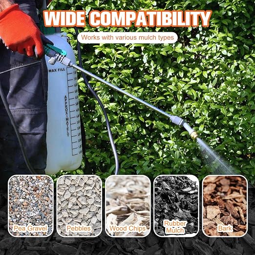 Mulch Binder, Rock Glue for Landscaping, Pea Gravel Binder 4 Gallon Max Cover, Strong Mulch Anchor, Rock Lock Landscape Adhesive for Slopes, Flower Beds, Fast Dry & Safe for Plants Pets