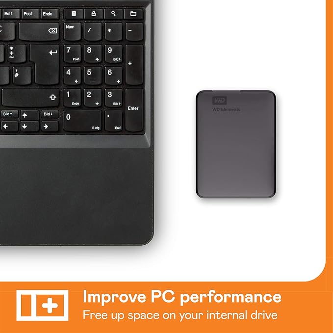 Western Digital WD 5TB Elements Portable External Hard Drive for Windows, USB 3.2 Gen 1/USB 3.0 for PC & Mac, Plug and Play Ready - WDBU6Y0050BBK-WESN | USB 3.2 Gen 1/USB 3.0 for PC, Plug