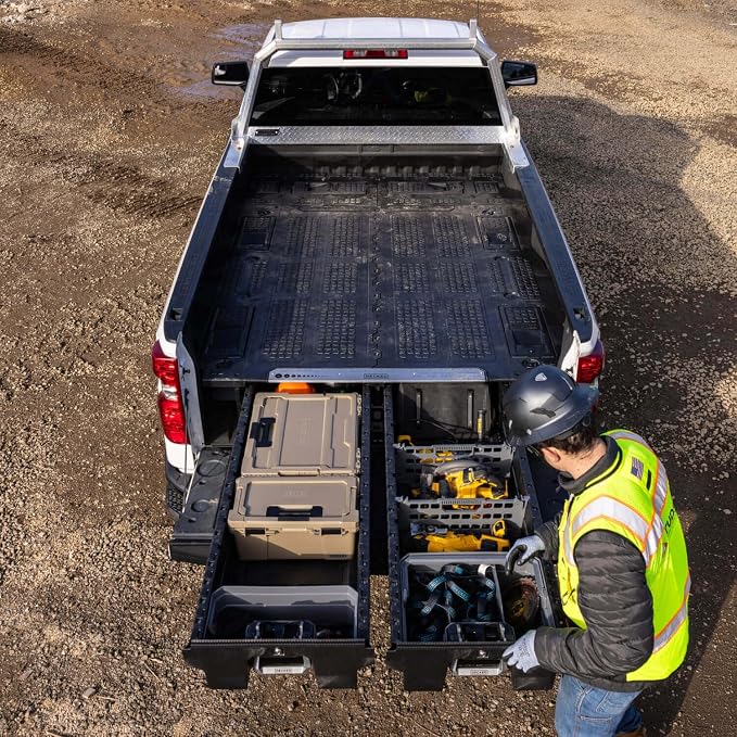 DECKED Truck Bed Storage System with System Accessories | Compatible with RAM 1500 2002-Current Classic Edition & 2500/3500 2003-Current 8'