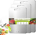 Titanium Cutting Board Set – 100% Pure Titanium, Food Grade | Steel Chopping Boards for Kitchen,Knife-Friendly, Dishwasher Safe, Cutting Boards Non Toxic for Meat, Vegetables, Fruit
