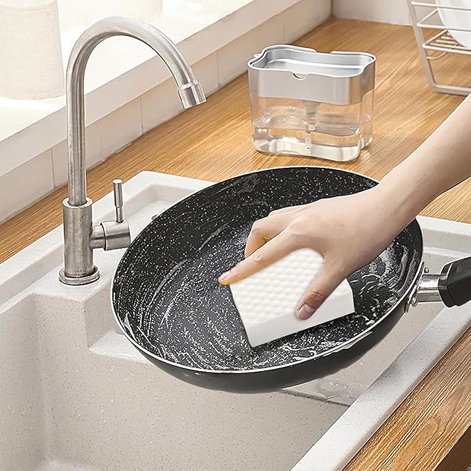 2X Density Magic Melamine Sponge Foam Pads Cleaning Sponge Erasers Household Cleaning Sponges for for Use on Sinks, Kitchen, Bathrooms, Walls, Floors, Bathtubs, Shoes, Furniture, Cars