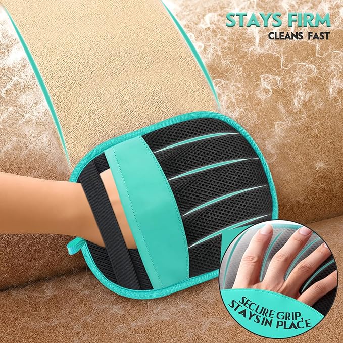 Pet Hair Remover for Dogs & Cats: Reusable Five-Finger Static Hair Removal Tool, Upgraded Lint Remover for Couch, Furniture, Bedding, Car & Clothes – Pet Supplies for Home & Travel