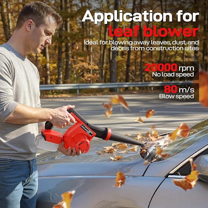 Electric Diatomaceous Earth Duster Compatible for Milwaukee 18V Battery, Garden Dust Applicator with 800mL Capacity｜Variable Speed, 2 in 1 Diatomaceous Earth Spray & Vacuum Cleaner (NO Battery)
