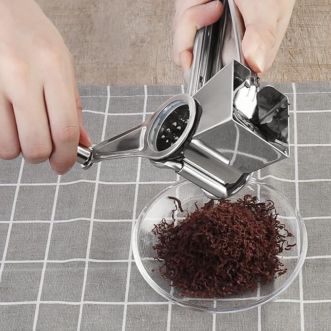 Cheese Grater, Stainless Steel Grater Vegetables Cutter Cheese Grater with Container Stainless Steel Used for Family Kitchen 1 X Cheese Grater Peeler