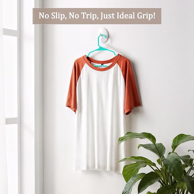 Utopia Home Plastic Hangers 50 Pack – Space Saving Clothes Hanger Aqua | Durable & strong | Closet organizer & storage | Ideal for apartments, dorms & stocking stuffers