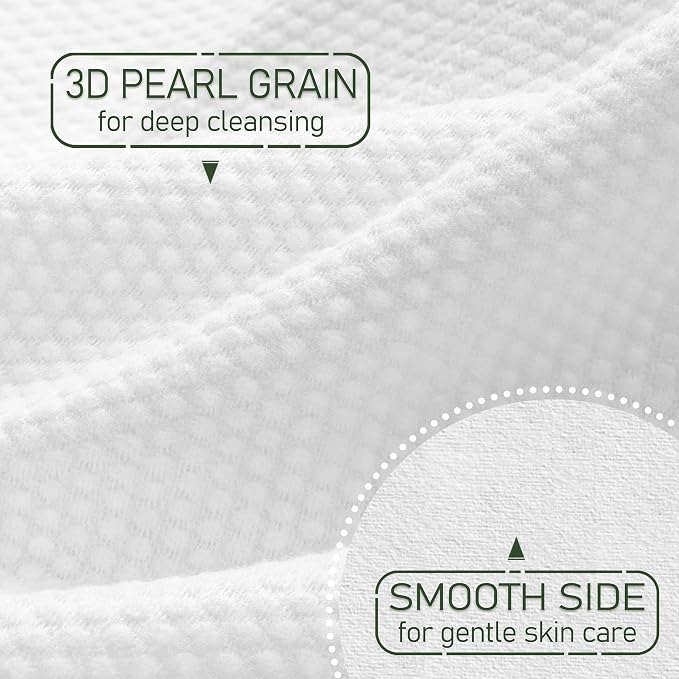 WOWOTEX Bamboo Viscose Disposable Face Towel Biodegradable Large Dry Face Wipes 60 Count Extra Thick Soft Clean Facial Towels for Sensitive Skin, Makeup Removing, Facial Cleansing, Nursing, Travel
