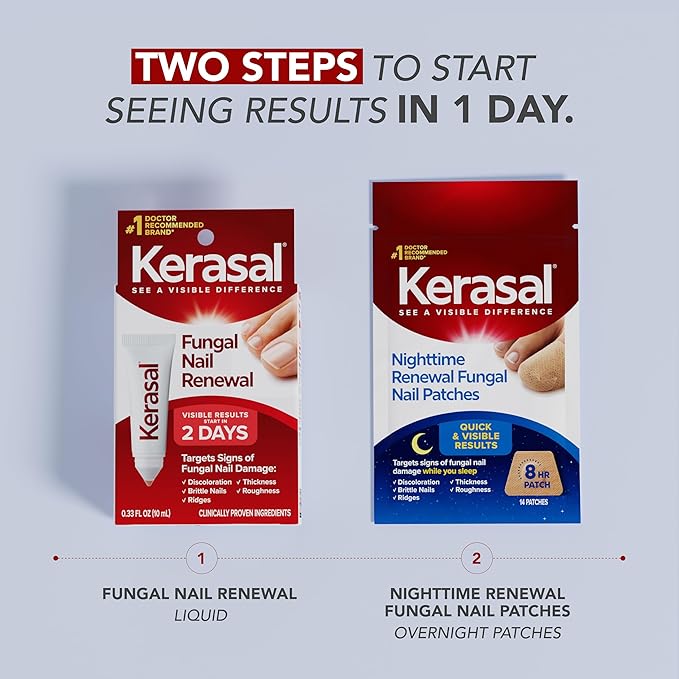 Kerasal Nail Renewal, Restorative Nail Repair for Damaged Nails, 0.33 fl oz (Packaging May Vary)