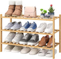 viewcare 3-Tier Free Standing Shoe Racks, Bamboo Wood Shoe Rack for Entryway & Closet, Beautiful | Natural | Functional | Sturdy Shoe Rack