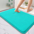 OLANLY Thick Memory Foam Bathroom Rugs 36x24, Soft Absorbent Bath Mat, Teal | Quick Dry Bath Mat Rugs, Non-Slip Mats, Machine Washable Carpet for Bathroom Floor, Tub and Shower, Home Decor Accessories