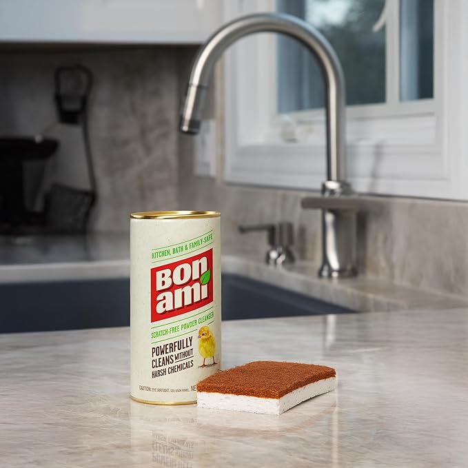 BON AMI Powder Cleanser for Kitchens & Bathrooms - All Types of Surfaces, Cleans Grime & Dirt, Polishes Surfaces, Absorbs Odors (2 Pack)