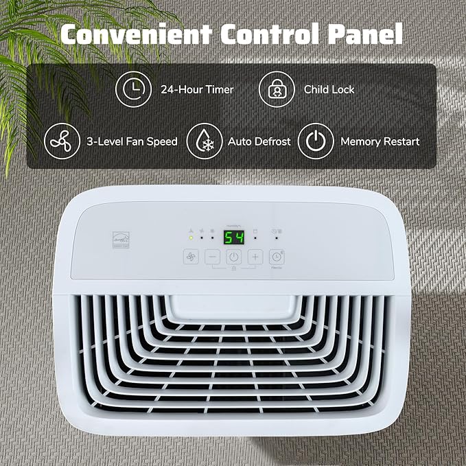 COSTWAY 94.5 Pints Dehumidifier, 6000 Sq.Ft Portable Large Home Dehumidifier for Basements with 2 Modes & 3 Fan Speeds, 1.4 Gallon Tank