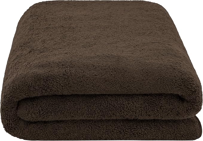 Cotton Paradise 100% Cotton Turkish Towel, Soft Absorbent Quick Dry, 40x80 Oversized Bath Sheet Towel, Chocolate Brown