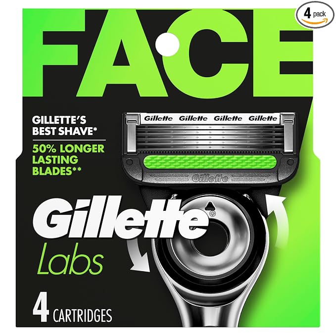 Gillette Labs Razor Blade Shaving Refills for Men, 4 count