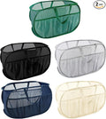 Pop Up Laundry Hamper with Convenient Bags, Upgrade Collapsible Laundry Baskets, Foldable Laundry Basket Mesh Light Weight, Easy to Carry Clothes Hampers for Laundry, Dorm, Toys, Travel 5 Pack
