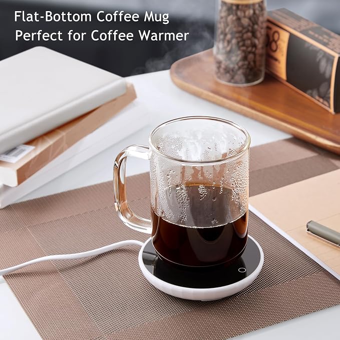 Glass Coffee Mugs, 20 oz Ice Coffee Cups Set of 6, Large Clear Tea Cups, Glass Mugs with Handles for Hot Beverages, Glass Cups for Latte, Cappuccino, and Tea