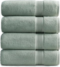 Springtree Home Luxury Bamboo Rayon Bath Towel Set | 4-Pack | Eucalyptus | 35% Bamboo Rayon - 65% Zero Twist Cotton | Absorbent Quick-Dry Towels for Bathroom | Ultra Soft | OEKO-TEX Standard 100