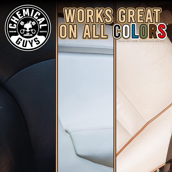 Chemical Guys Leather Cleaner and Conditioner Kit - 2 Bottles (4 oz Each), Car Cleaner and Conditioner, Safely Cleans & Conditions Leather Car Interiors, Furniture, Shoes, Boots, Bags, Apparel & More