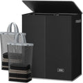SOLEDI Double Laundry Hamper with Lid and Removable Laundry Bags,Divided Laundry Bin - Large Clothes Hamper 2 Section - Collapsible Laundry Baskets for Bedroom, Bathroom, Laundry Room,Black