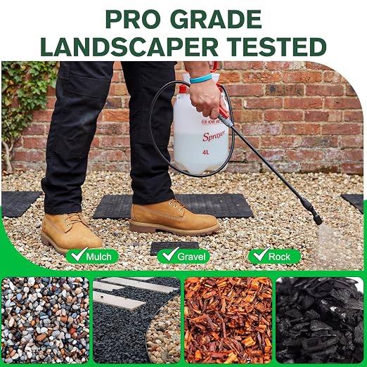 Teexpert 1 Gallon Rock Glue with 4L Pump Sprayer for Landscaping, Mulch Binder Pea Gravel Adhesive Concentrate,Landscape Lock Spray for Rocks, Mulch Anchor Fast Dry Safe for Plant Pet Garden Beds