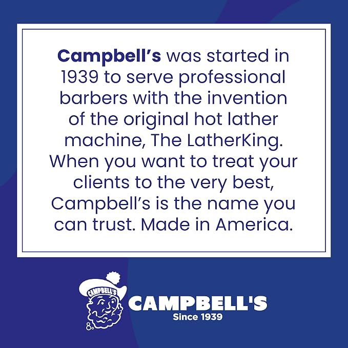 Campbell’s Pre-Mixed Liquid Shave Cream Lather, Barber Shaving Cream Lather Solution, Professional Shaving Supplies and Products, 64 Ounces - 2 Bottles
