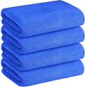 JML Microfiber Bath Towels, 30" x 60", Pack of 4, Dark Blue | Soft, Absorbent, Quick Dry, Use for Hair Wrap, Shower, Fitness, Sport, Yoga