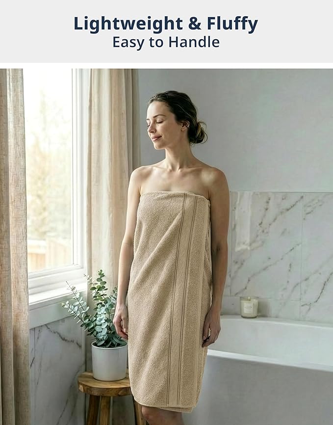 LANE LINEN Towel Set for Bathroom – 18-Pack 100% Cotton Towel, Zero Twist, Includes 6 Bath, 6 Hand & 6 Washcloth, Suitable for All Body Types, Soft & Quick Dry, Ideal for Airbnb & Spa - Tapue