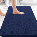 OLANLY Bathroom Rugs 30x20, Extra Soft Absorbent Chenille Bath Rugs, Rubber Backing Quick Dry, Machine Washable Bath Mats for Bathroom Floor, Tub and Shower, Home Decor Accessories, Twilight Sapphire